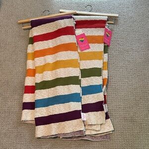 Isaac Mizrahi Rainbow Stripe Decorative Throw